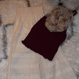Lace Palazzo pants with built-in shorts